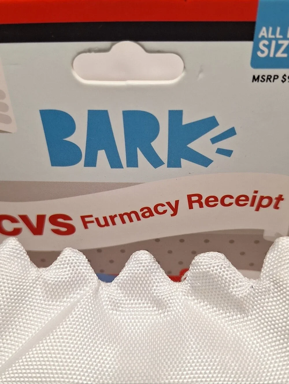 NWT Bark CVS Furmacy Receipt Dog Toy All Dog Sizes
